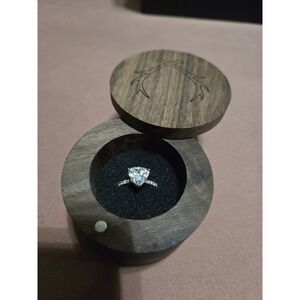 StagHead TRILLION‎ CUT  ENGAGEMENT RING WITH DIAMOND ACCENTS